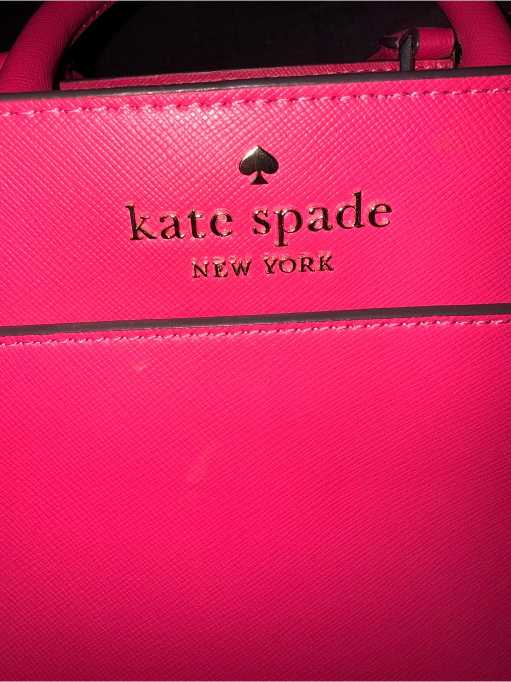 kate spade Bright Pink Leather Satchel with Crossbody Strap - Picture 2 of 13